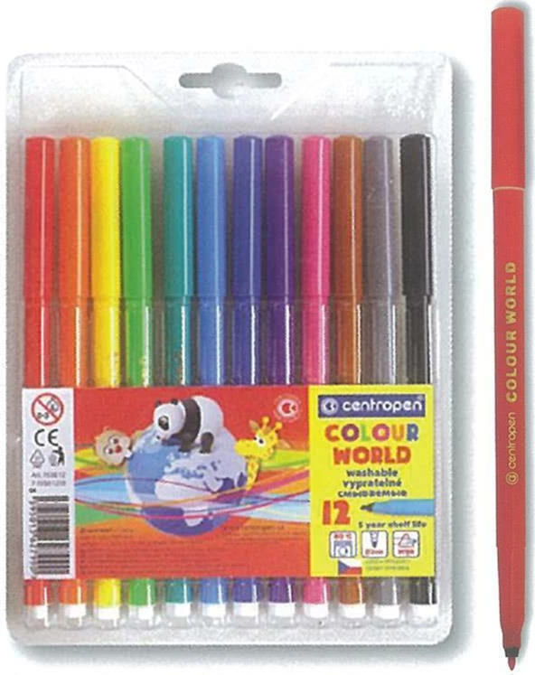 Markerë Centropen për pikturim, 1mm, 12 ngjyra