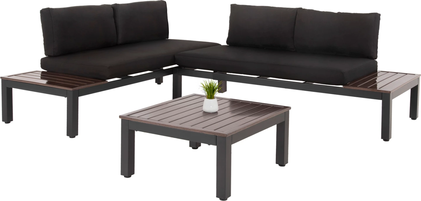 Set ulëse për kopsht DEX FH6090, 3 pjesë, antracit/e zezë