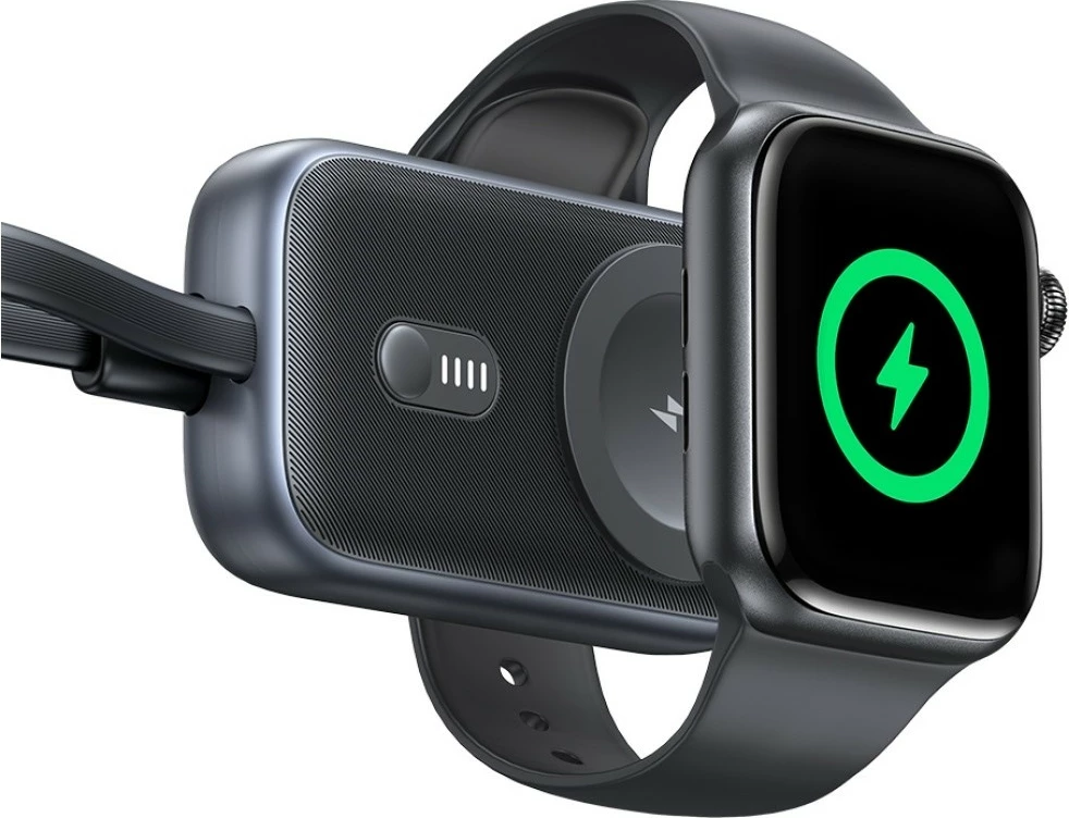 Powerbank USAMS CD245 për Apple Watch, 1200mAh, me USB-C, Titanium