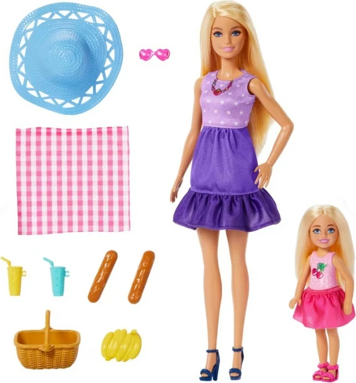Set kukulla Barbie Mattel JBF43 Family & Friends me aksesorë pikniku