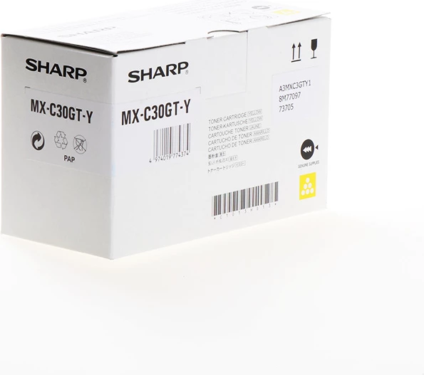 Toner Sharp MX-C30GTY (MXC30GTY) rendiment deri 6000 faqe, i verdhë