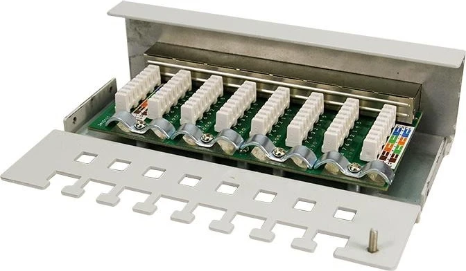 Paneli i Patchit LogiLink NP0016A, Cat.6, 8-port, me mbrojtje
