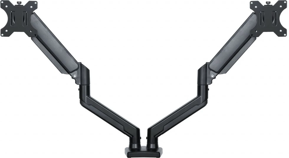 Mbajtëse tavoline për 2 monitorë ART RAMM UM-116, 13-32 inç, sustë gazi, e zezë