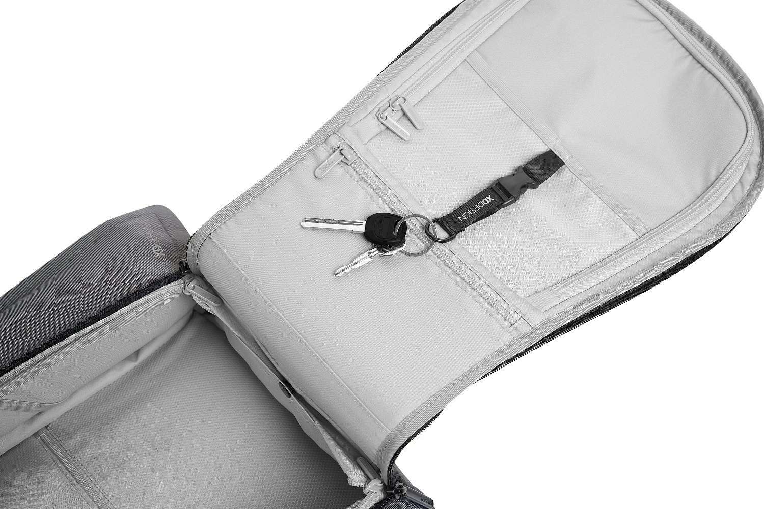 Shpinore XD DESIGN Bizz P705.932 18–25L për laptop 16'' gri