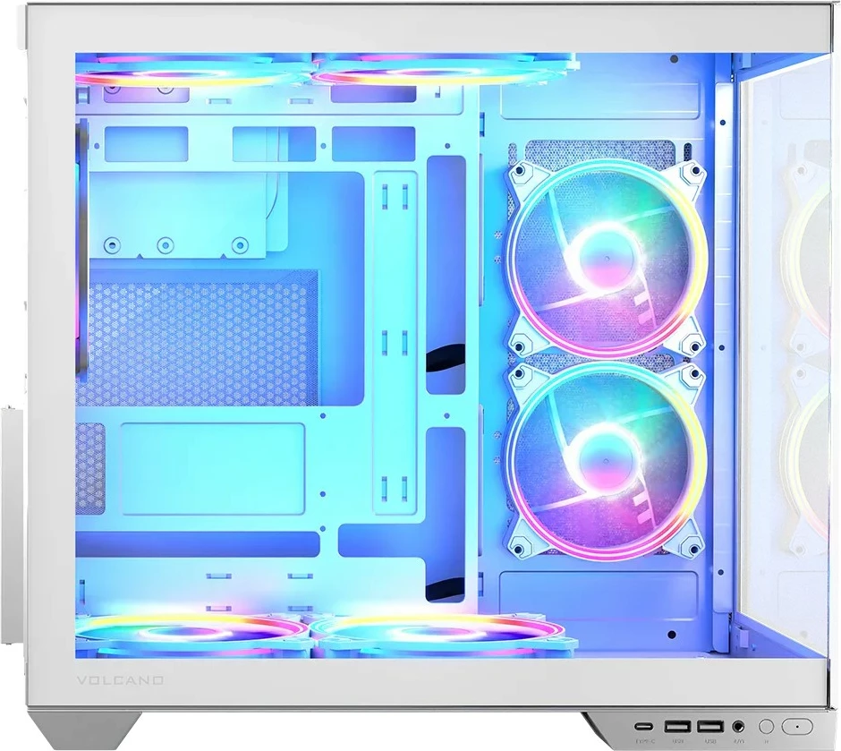 Kasë MODECOM Volcano Panorama APEX ARGB 7F Midi, e bardhë