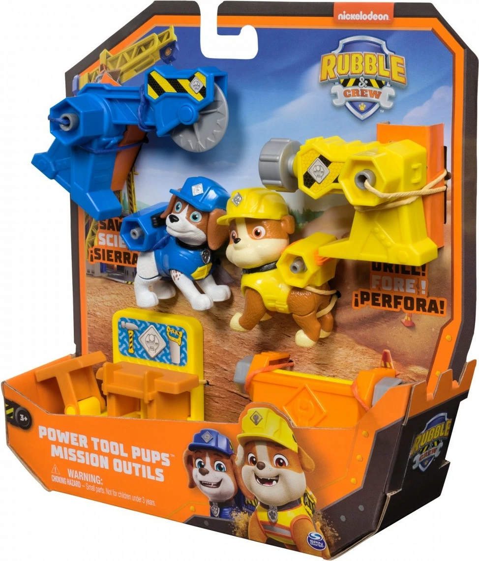 Set figurina Rubble & Crew Spin Master, Paw Patrol, plastikë