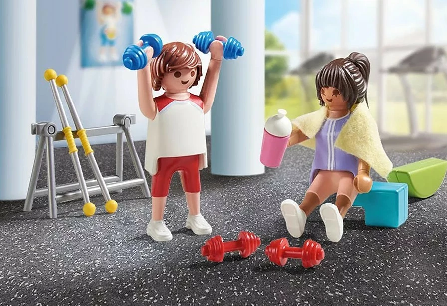 Set lodrash Playmobil My Life 71806 me figura dhe pajisje fitnesi, shumëngjyrëshe