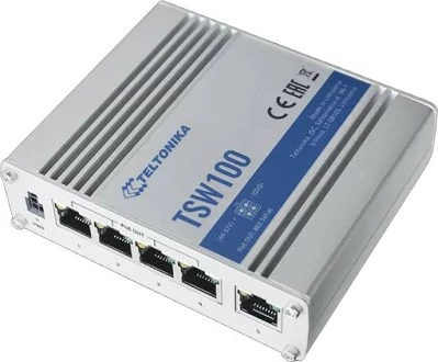 Switch Teltonika TSW100, Gigabit Ethernet, Power over Ethernet, Blu