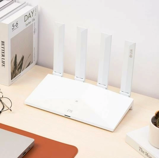 Router ZTE T3000 IDU, Wi-Fi 6, 3000 Mbps, 4 antena, i bardhë