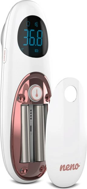 Termometër pa kontakt neno Medic T06, për ballë, me ekran LCD, i bardhë