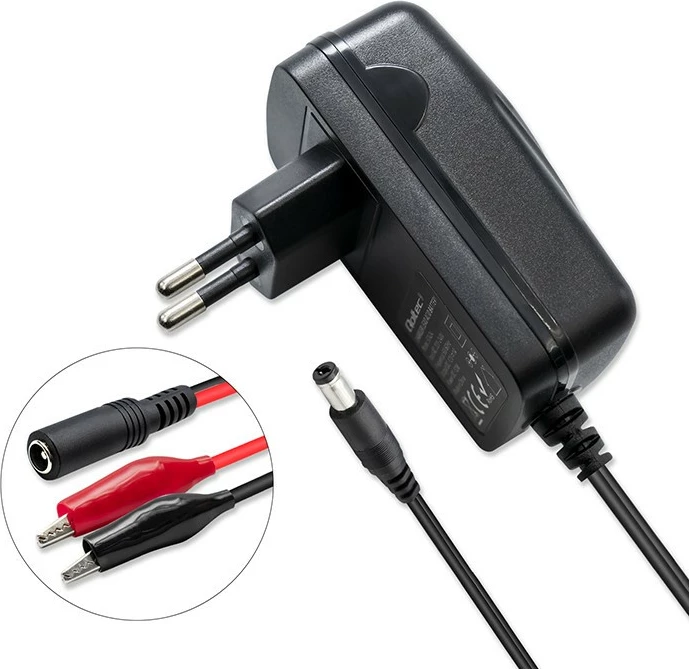 Karikues automatik baterie Qoltec 52425, 6V, 1A, LED, i zi