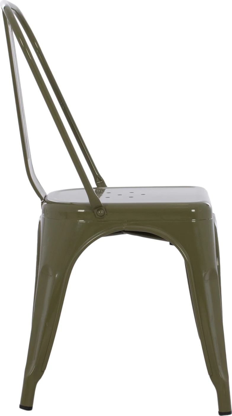 Karrige për ngrënie MELITA FH8641.43 metalike, ngjyrë ulliri e errët, 43x50x82H cm.