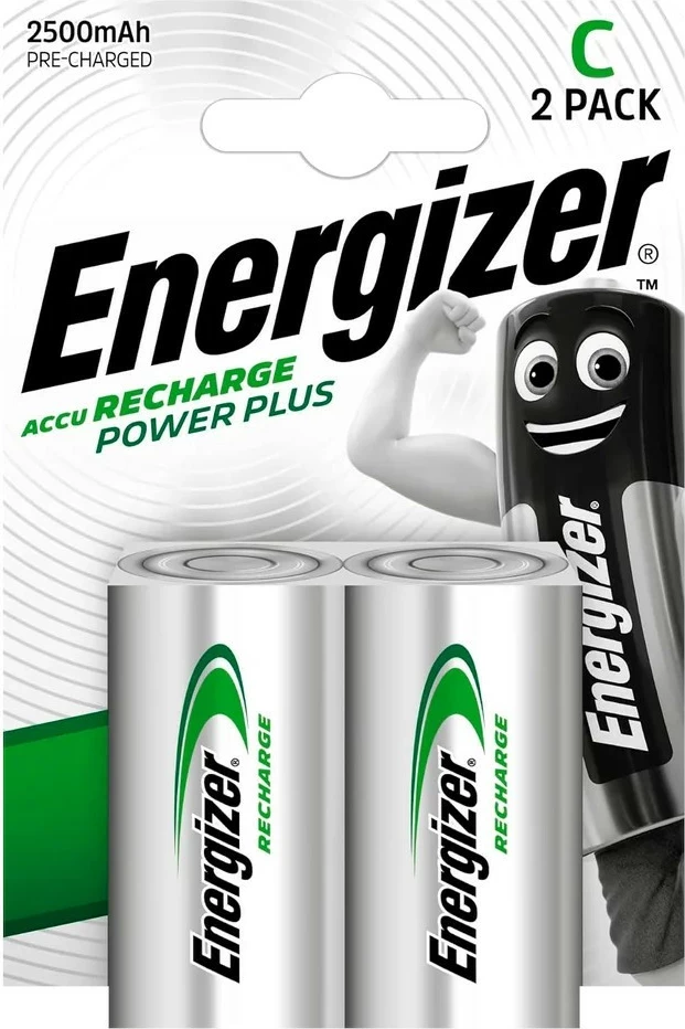 Bateri të rikarikueshme Energizer Power Plus, C, 2500 mAh, 2 copë