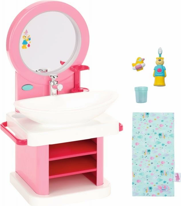 Set aksesorësh Baby Born Toothbrushing Vanity, Zapf, 827093-116719, shumëngjyrësh