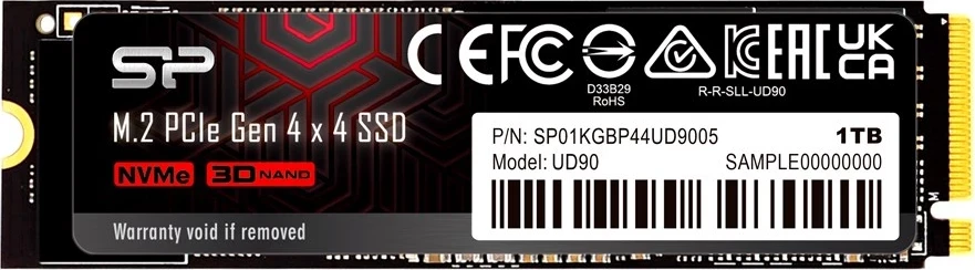 SSD Silicon Power UD90, 1000 GB, PCI Express 4.0