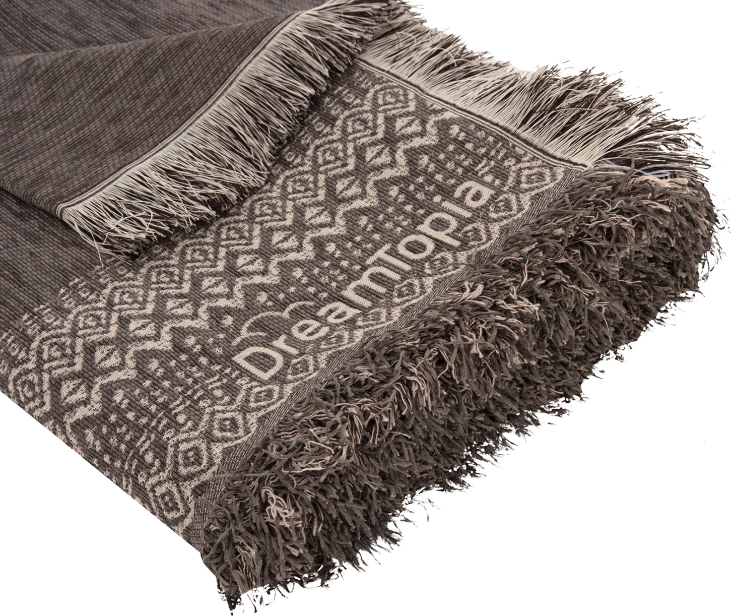 Mbulesë divani me franja DREAMTOPIA FH12165.04 ngjyrë kafe 295X170cm