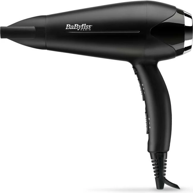 Tharëse flokësh, BaByliss, Turbo Smooth 2200 (D572DE), 2200W, keramikë & jonike, me difuzer dhe koncentrator, e zezë