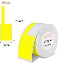 Etiketa termike Niimbot 25x78mm, 90 copë, e verdhë