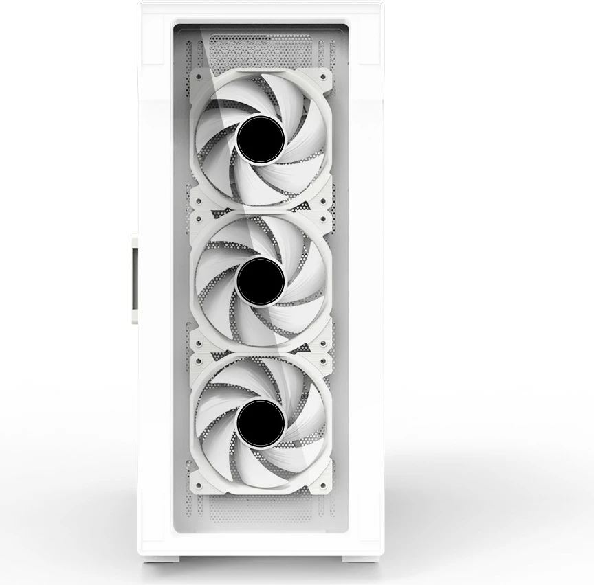 Kasë Zalman I3 Neo TG, mid tower, 4 ventilatorë RGB, e bardhë