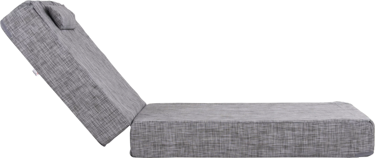 Jastëk për shezlong, tekstilene, ngjyrë gri, Sifnos FH11761.10, 200(120+80)x70x20 cm