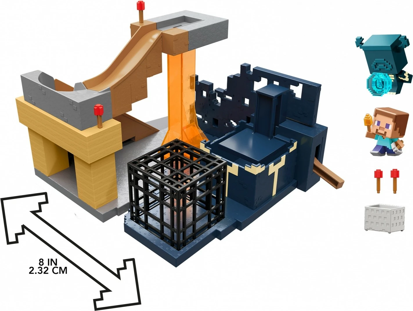 Set lojërash Mattel Minecraft Mini Mode Summon Overseer HXT72, 2 minifigura, 22.5 x 17.5 cm, set