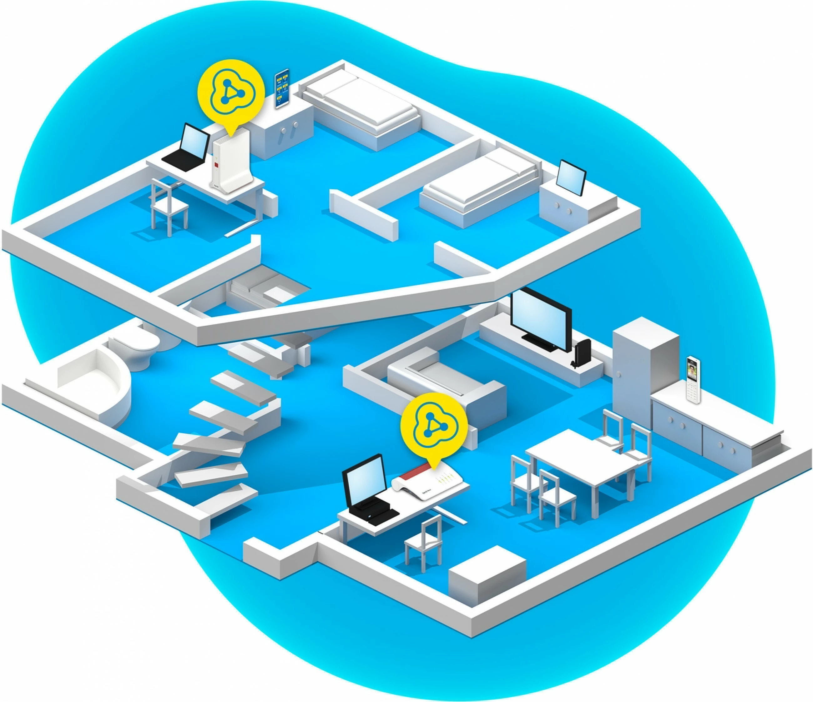 Repeater rrjeti AVM FRITZ!Repeater 3000 AX, 2400 Mbit/s, Wi-Fi, Ethernet LAN, Bardhë