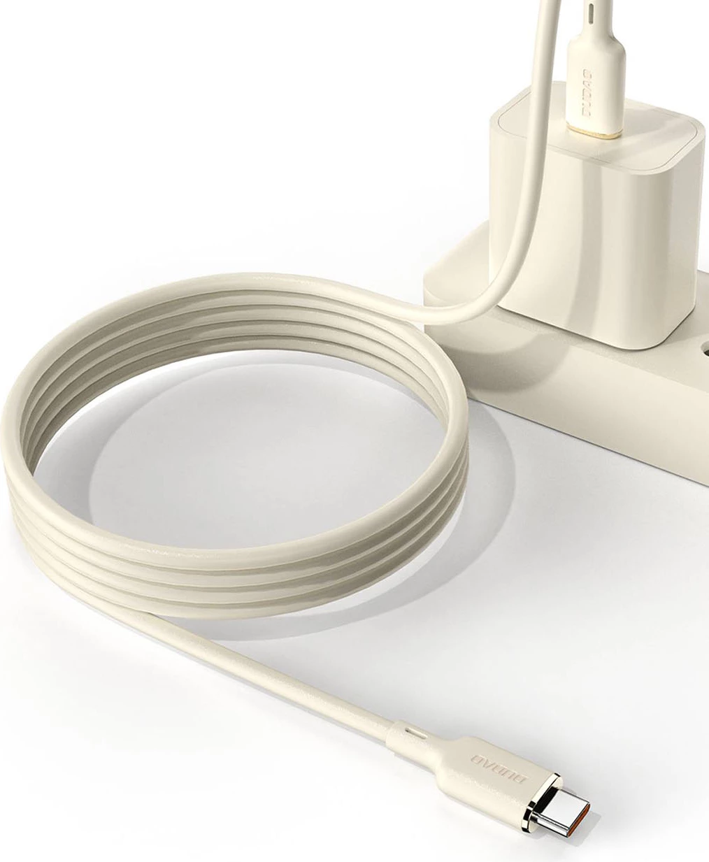 Kabllo Dudao L7SCL, USB-C në Lightning, 2m, 30W, Silikon, Bezhë