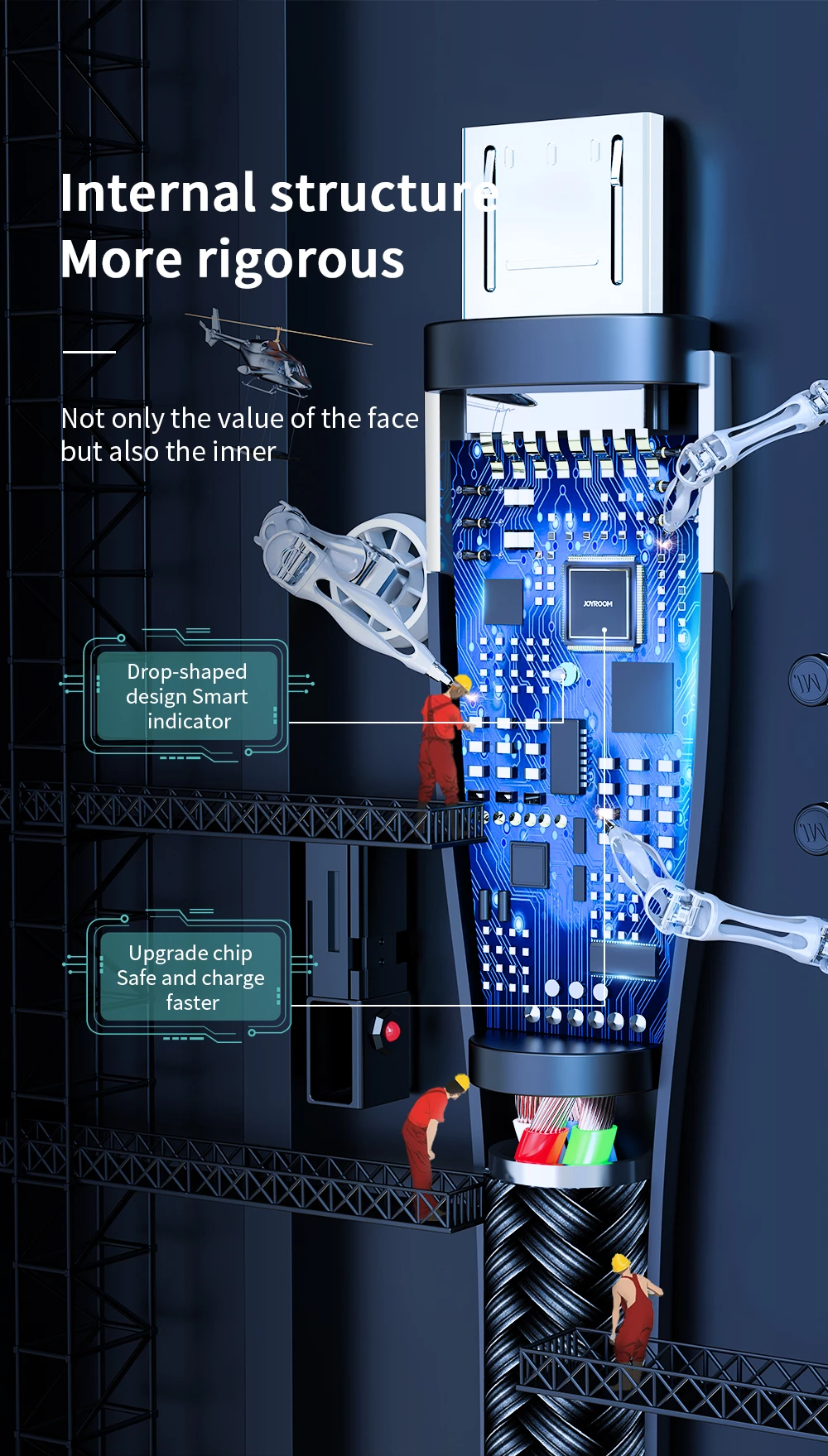 Kabllo Joyroom Sharp Series S-M411, USB-A në micro USB, 1.2m, 3A, e zezë