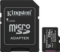 Kartelë memorie microSD Kingston Canvas Select+ G3, 256GB, me adapter SD