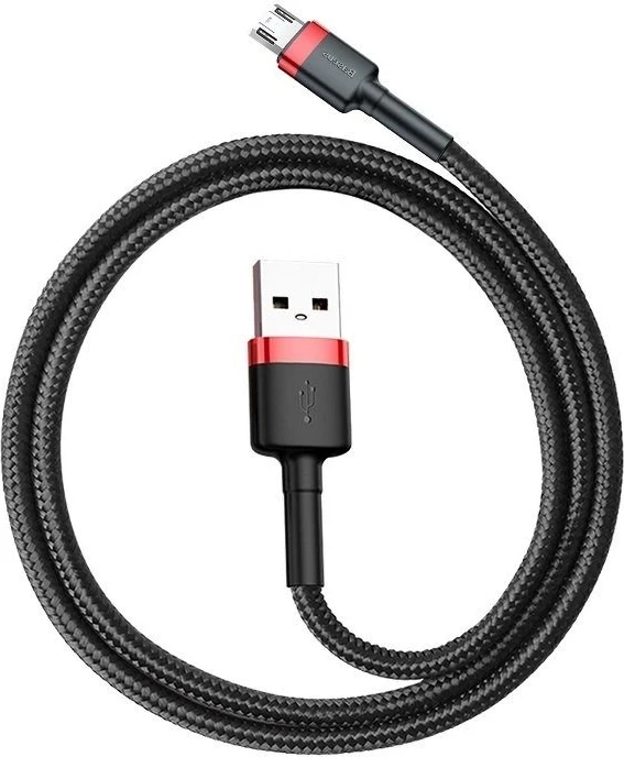 Kabllo Micro USB Baseus Cafule 1.5A 2m (e kuqe & e zeze)
