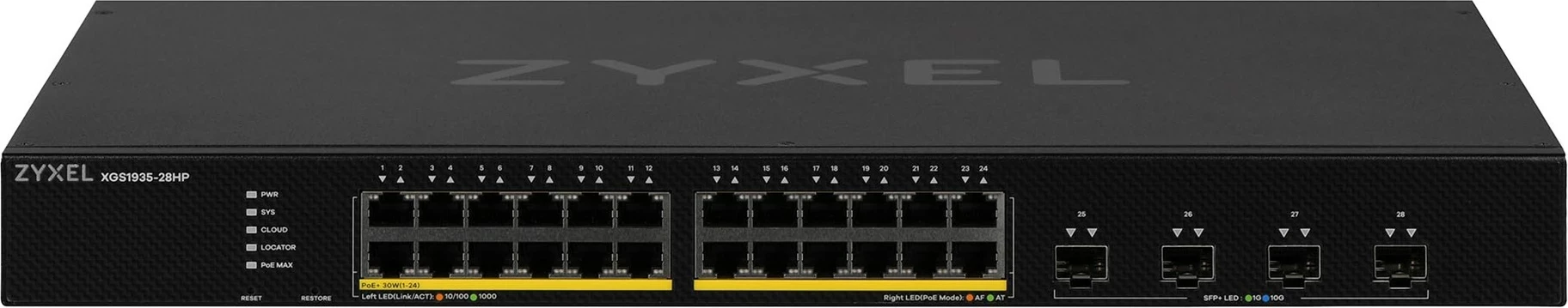 Switch Zyxel XGS1935-28HP, Managed, 24 porte Gigabit Ethernet