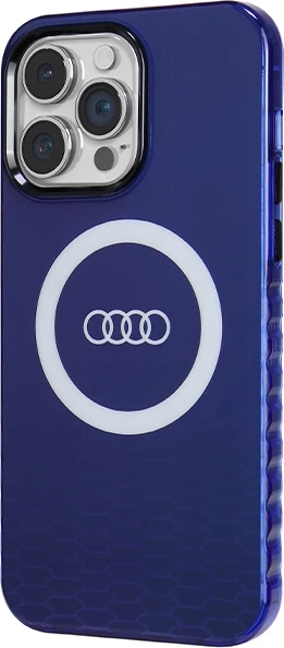Mbështjellës Audi IML Big Logo MagSafe për iPhone 14 Pro Max, Blu