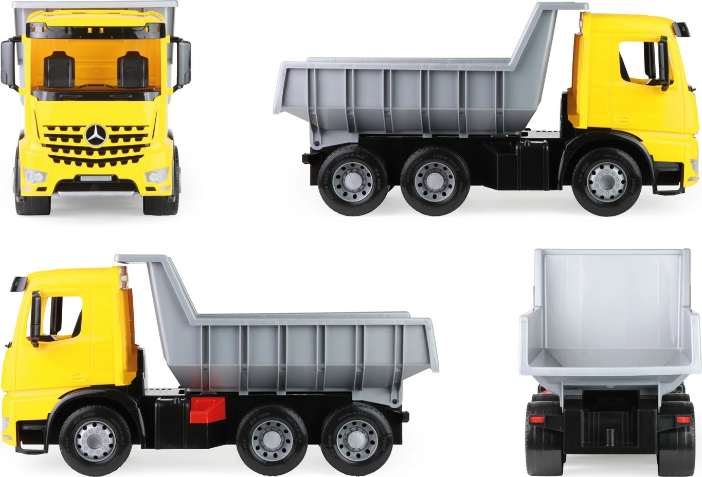 Kamion lodër Lena Arocs, 63 cm, plastikë, verdhë/gri