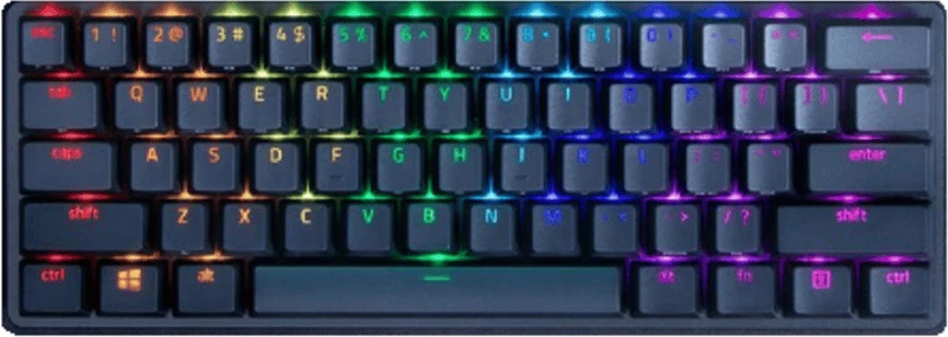 Tastierë, Razer, Huntsman Mini RZ03-03390200-R3M1, 60%, shtrirje US-International, RGB, e zezë