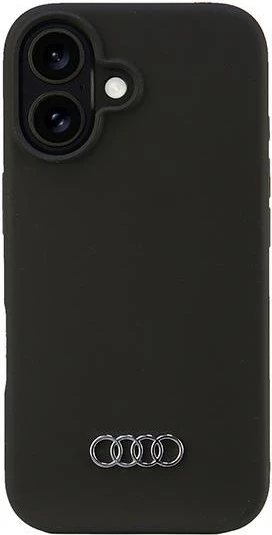 Mbështjellës Audi për iPhone 16 6.1", silikon, i zi, HardCase