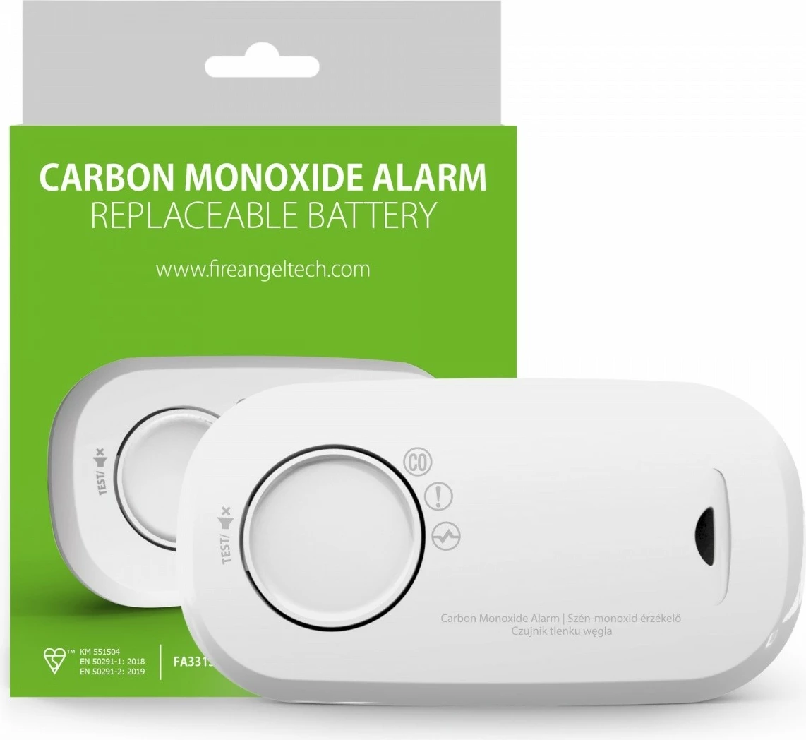 Detektor monoksidi FireAngel FA3313-INT me bateri, i bardhë