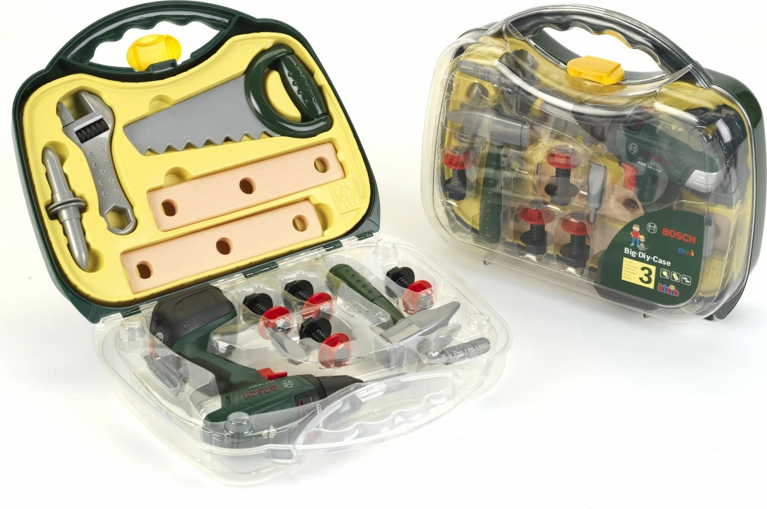 Set lodrash veglash Klein Bosch Toolbox me drill, për fëmijë, Gri/Gjelbër