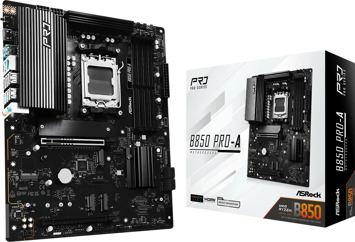 Pllakë amë ASRock B850 PRO-A, Socket AM5, DDR5, ATX