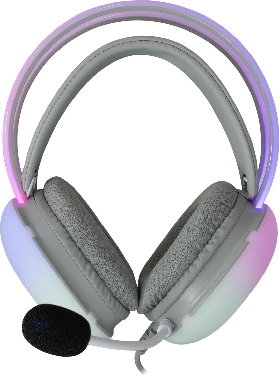 Kufje gaming White Shark Firefly, me mikrofon, USB-C + Jack, të bardha