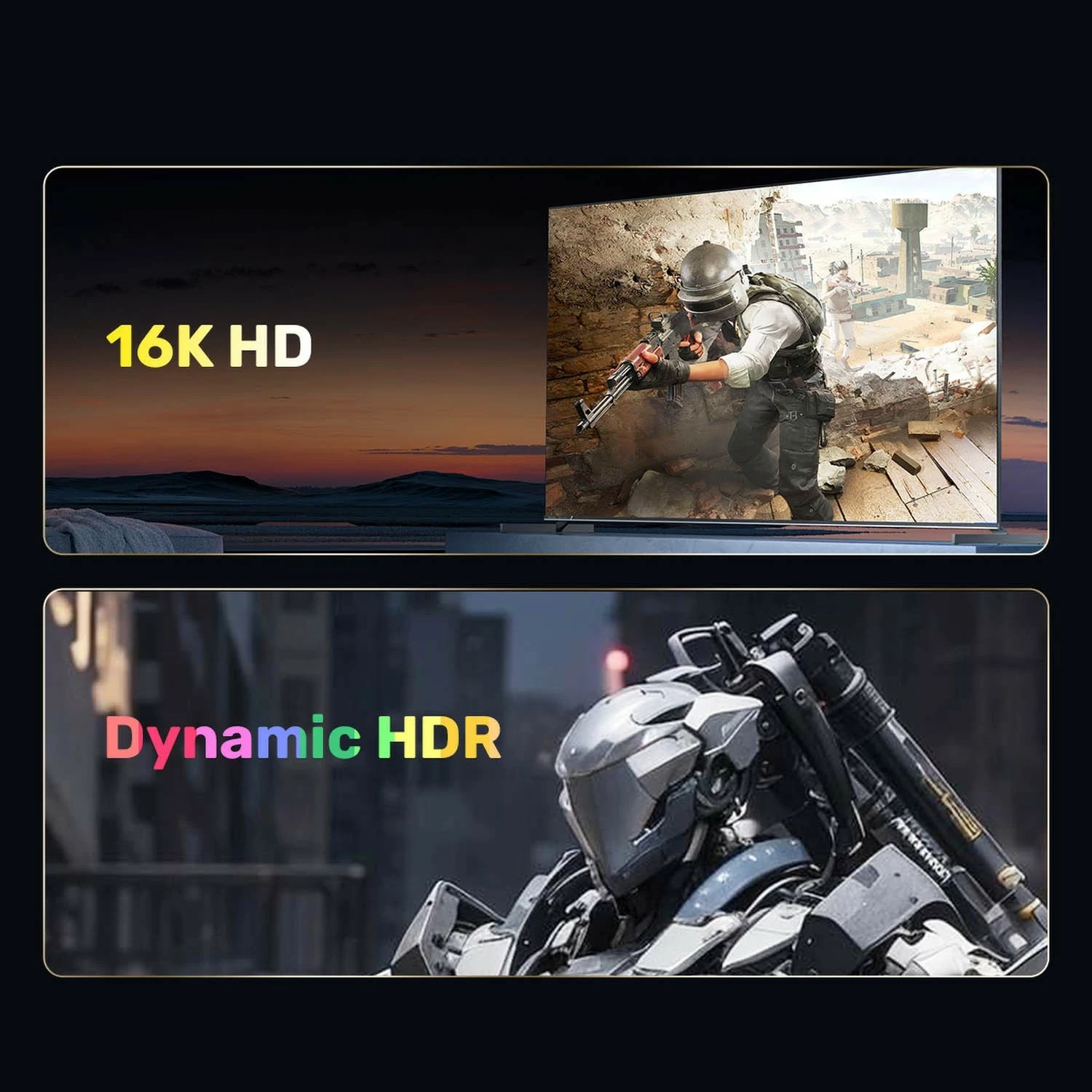 Kabllo DisplayPort Unitek 2.1 8K@120Hz 1m, zi-gri