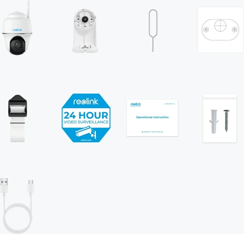 Kamerë Reolink Argus Series B420, 3MP, Wi-Fi, e bardhë