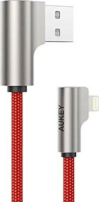 Kabllo AUKEY CB-AL01 Red OEM, Lightning në USB-A, 2m, kënd 90°, e kuqe