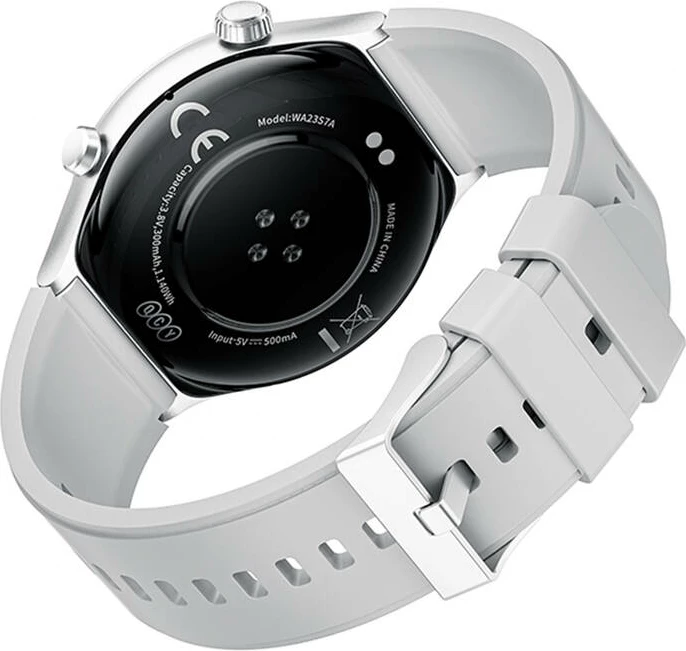 Smartwatch QCY S7, 1.43" AMOLED, për iOS/Android, Argjend
