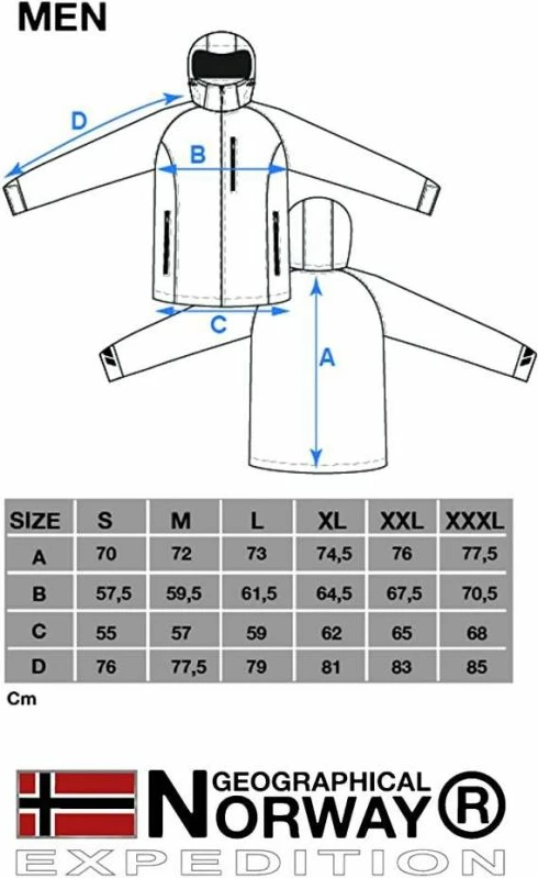 Jakne për meshkuj Geographical Norway, të zeza
