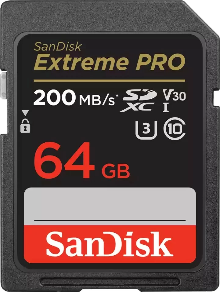 Kartelë SDXC SanDisk Extreme PRO, 64 GB, Class 10, 170 MB/s, 90 MB/s, Class 3 (U3), e zezë