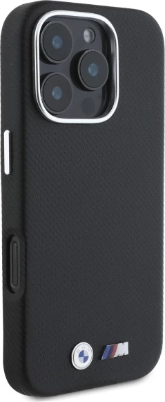 Mbështjellës BMW M Edition për iPhone 16 Pro Max, Kevlar, Metal, i zi