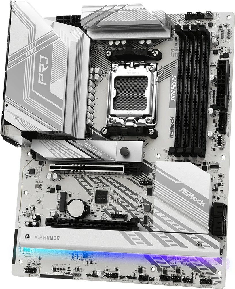Pllakë amë ASRock X870 PRO RS, Socket AM5, ATX, 4x DDR5, Bardhë