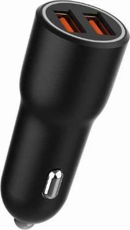 Karikues veture Gembird TA-UC-A2QC36-CAR-01, 2x USB-A QC3.0, 36W, Zi