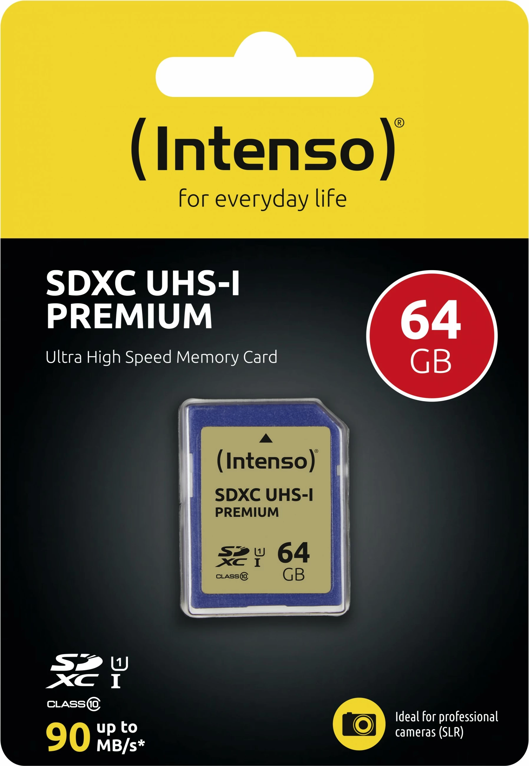 Kartelë memorie Intenso SDXC UHS-I 64 GB, Class 10, 90 MB/s, e kaltër