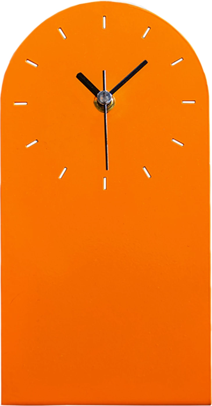 Ora tavoline FH4339.01 metalike, ngjyrë portokalli, 12x24.5H cm